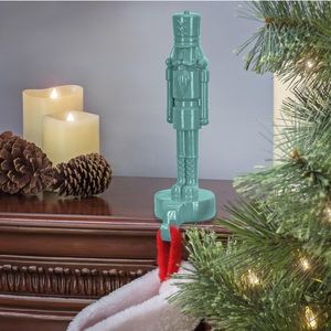 NWT: Nutcracker Stocking Hanger by NATIONAL TREE COMPANY x HGTV, Mint Green